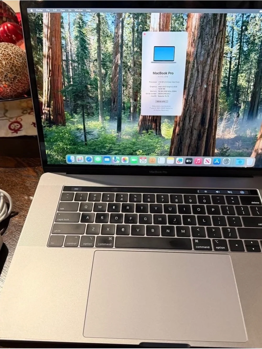 Apple Silver MacBook with White Charger and Cable